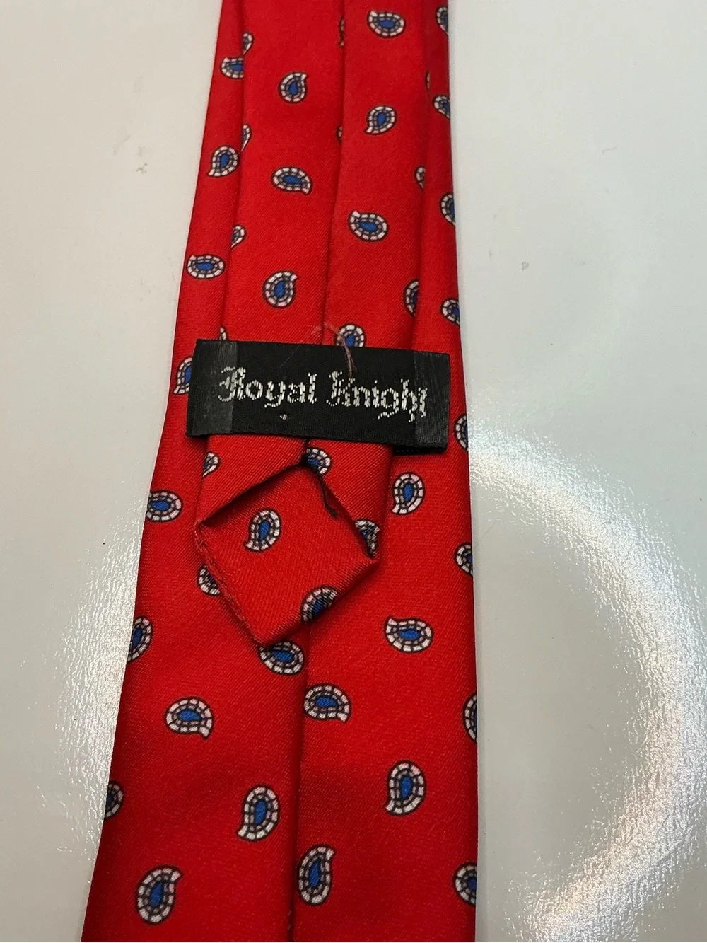 Royal Knight Boys Youth Red Paisley Print Necktie Dress Tie